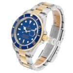 Rolex Submariner Steel Yellow Gold Blue Dial Bezel Mens Watch 16613 Box Card