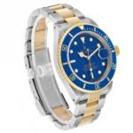 Rolex Submariner Steel Yellow Gold Blue Dial Bezel Mens Watch 16613 Box Card