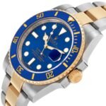 Rolex Submariner Steel Yellow Gold Blue Dial Mens Watch 116613 Box Card