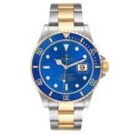 Rolex Submariner Steel Yellow Gold Blue Dial Mens Watch 16613