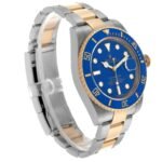 Rolex Submariner Steel Yellow Gold Blue Diamond Dial Mens Watch 116613