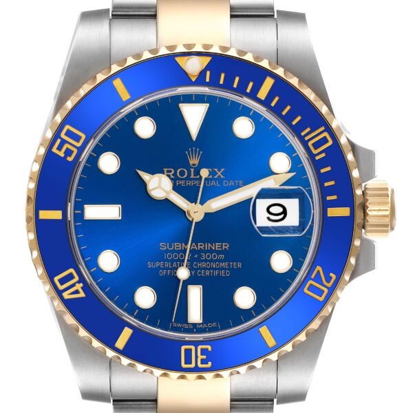 Rolex Submariner Steel Yellow Gold Blue Mens Watch 116613