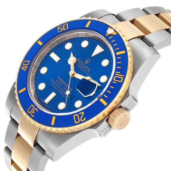Rolex Submariner Steel Yellow Gold Blue Mens Watch 116613