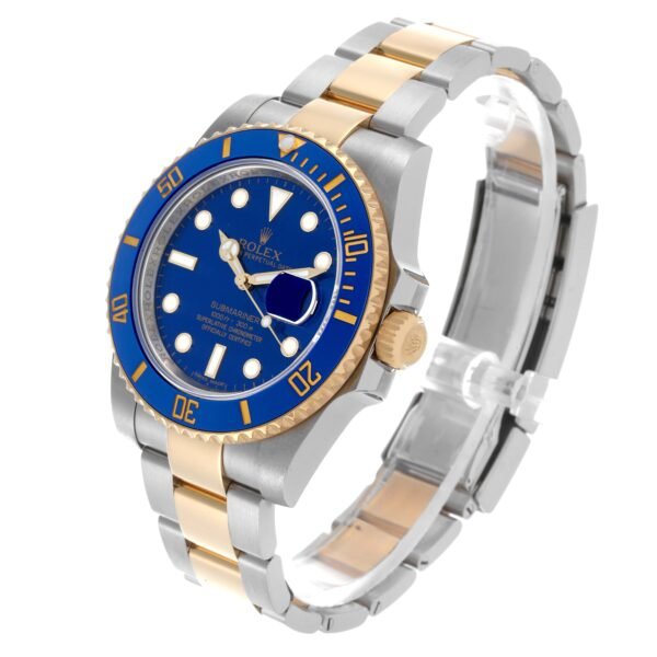 Rolex Submariner Steel Yellow Gold Blue Mens Watch 116613 Box Card