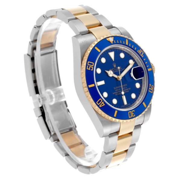 Rolex Submariner Steel Yellow Gold Blue Mens Watch 116613 Box Card