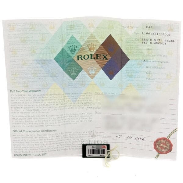 Rolex Submariner Steel Yellow Gold Diamond Sapphire Mens Watch 16613 BoxPapers