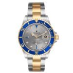 Rolex Submariner Steel Yellow Gold Diamond Sapphire Mens Watch 16613 BoxPapers