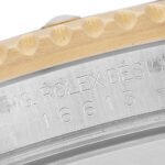 Rolex Submariner Steel Yellow Gold Diamond Sapphire Serti Dial Mens Watch 16613