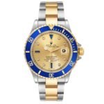 Rolex Submariner Steel Yellow Gold Diamond Sapphire Serti Dial Mens Watch 16613