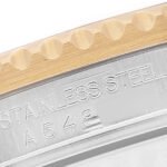 Rolex Submariner Steel Yellow Gold Diamond Sapphire Serti Dial Mens Watch 16613 Box Service Card