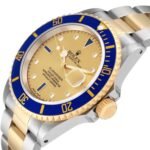 Rolex Submariner Steel Yellow Gold Serti Dial Mens Watch 16613