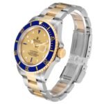 Rolex Submariner Steel Yellow Gold Serti Dial Mens Watch 16613