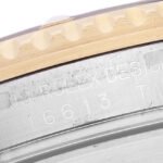 Rolex Submariner Steel Yellow Gold Serti Dial Mens Watch 16613 Box Card