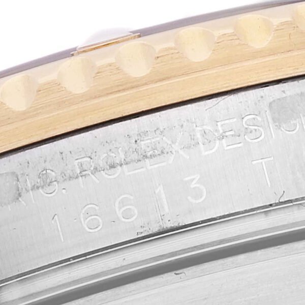 Rolex Submariner Steel Yellow Gold Serti Dial Mens Watch 16613 Box Card