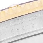 Rolex Submariner Steel Yellow Gold Serti Dial Mens Watch 16613 Box Service Card