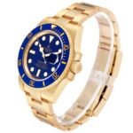 Rolex Submariner Yellow Gold Blue Dial Ceramic Bezel Mens Watch 116618 Unworn