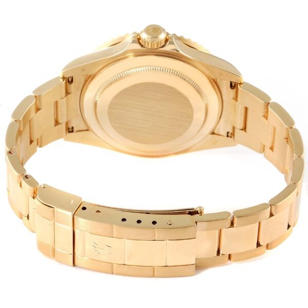 Rolex Submariner Yellow Gold Diamond Sapphire Serti Dial Watch 16618 Box Papers