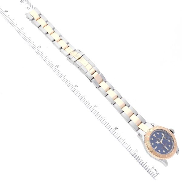 Rolex Yachtmaster 29mm Steel Yellow Gold Blue Dial Ladies Watch 169623 Papers