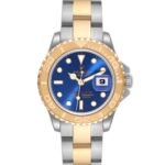 Rolex Yachtmaster 29mm Steel Yellow Gold Blue Dial Ladies Watch 169623 Papers
