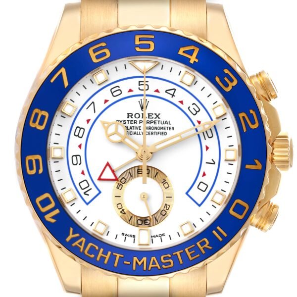 Rolex Yachtmaster II Regatta Chronograph Yellow Gold Men's Watch 116688 Box Card