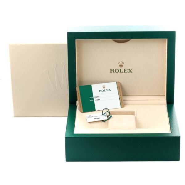 Rolex Yachtmaster II Regatta Chronograph Yellow Gold Mens Watch 116688 Box Card