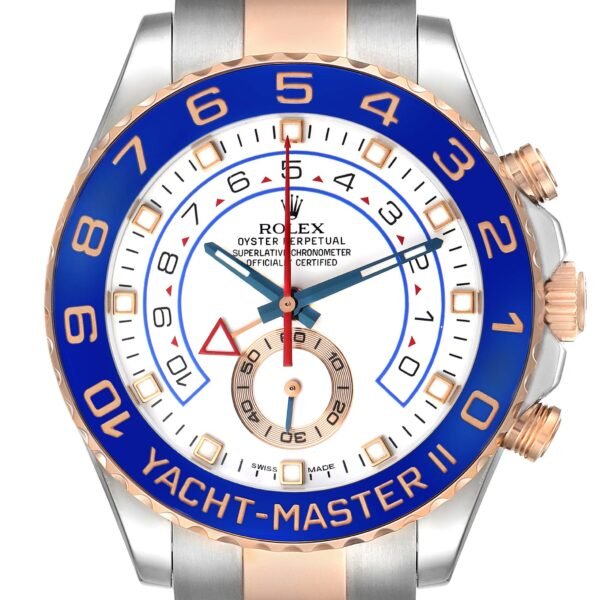 Rolex Yachtmaster II Regatta Steel Rose Gold Mens Watch 116681