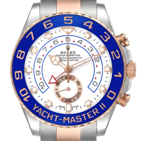 Rolex Yachtmaster II Regatta Steel Rose Gold Mens Watch 116681 Box Card+ 1 link