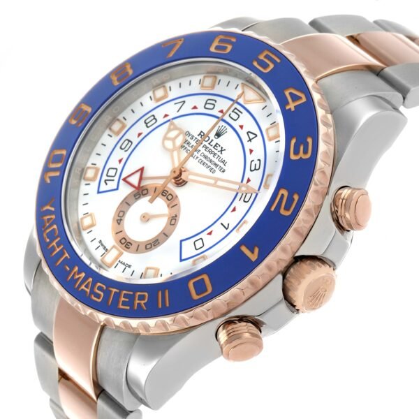Rolex Yachtmaster II Regatta Steel Rose Gold Mens Watch 116681 Box Card+ 1 link
