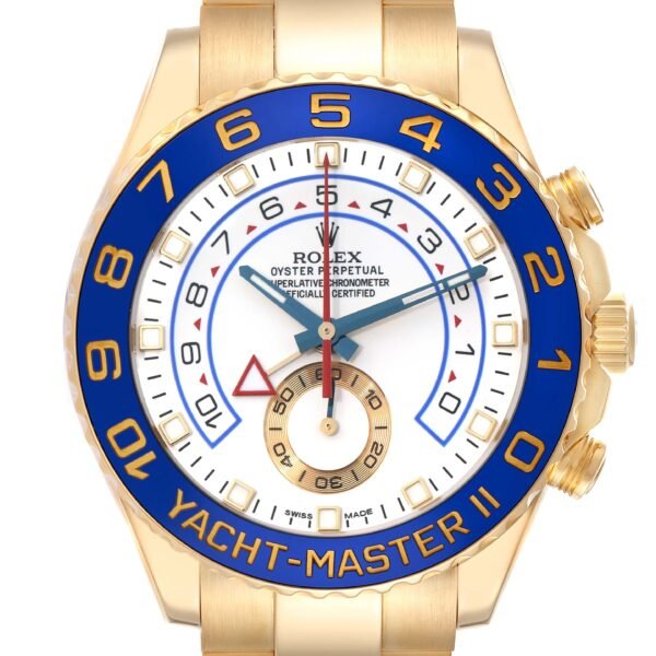 Rolex Yachtmaster II Regatta Yellow Gold Mens Watch 116688 Box Card