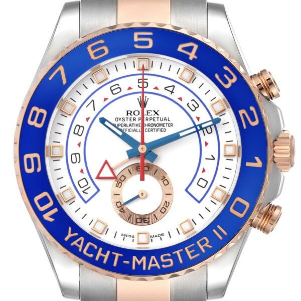 Rolex Yachtmaster II Steel Rose Gold Mens Watch 116681 Box Card
