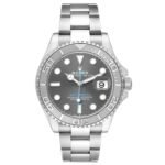Rolex Yachtmaster Steel Platinum Bezel Mens Watch 126622 Box Card