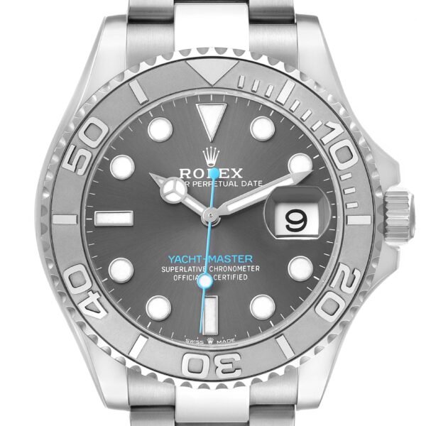 Rolex Yachtmaster Steel Platinum Bezel Mens Watch 126622 Box Card