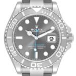 Rolex Yachtmaster Steel Platinum Bezel Rhodium Dial Mens Watch 126622