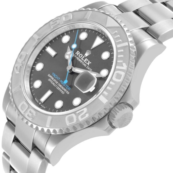 Rolex Yachtmaster Steel Platinum Bezel Rhodium Dial Mens Watch 126622