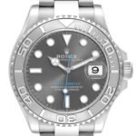 Rolex Yachtmaster Steel Platinum Bezel Rhodium Dial Mens Watch 126622 Box Card