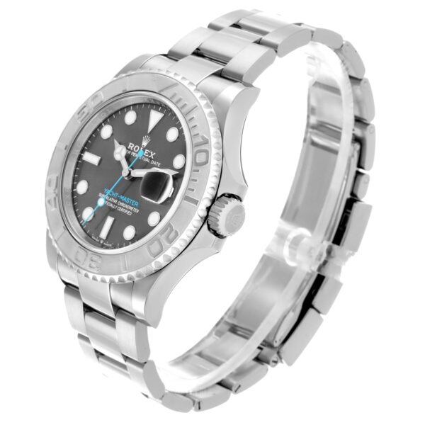 Rolex Yachtmaster Steel Platinum Bezel Rhodium Dial Mens Watch 126622 Box Card