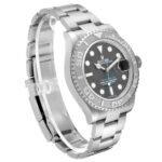 Rolex Yachtmaster Steel Platinum Bezel Rhodium Dial Mens Watch 126622 Card