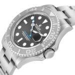 Rolex Yachtmaster Steel Platinum Bezel Rhodium Dial Mens Watch 126622 Card