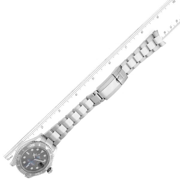 Rolex Yachtmaster Steel Platinum Bezel Rhodium Dial Mens Watch 126622 Card