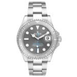 Rolex Yachtmaster Steel Platinum Bezel Slate Dial Mens Watch 126622
