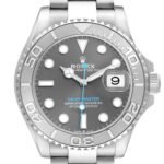 Rolex Yachtmaster Steel Platinum Bezel Slate Dial Mens Watch 126622