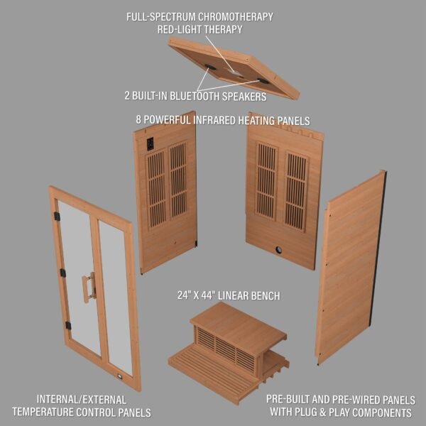 Rylan Indoor Infrared Sauna – 2 Person