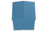 Arrow Classic Steel Storage Shed, 6X6, Blue Grey
