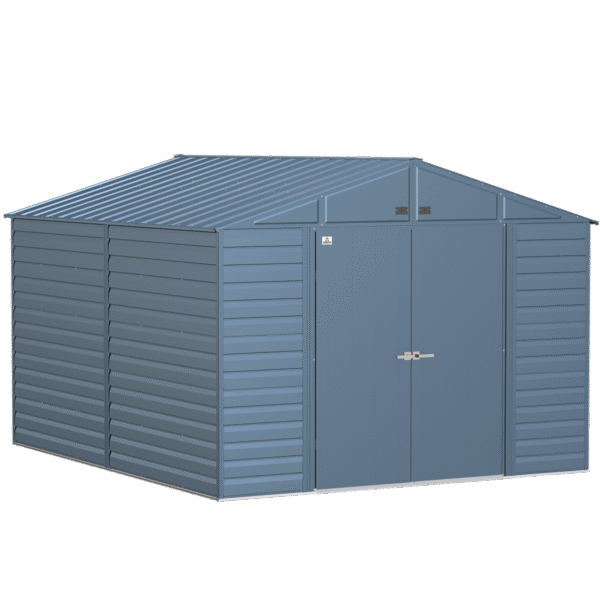 Arrow Select Steel Storage Shed, 10x12, Blue Grey