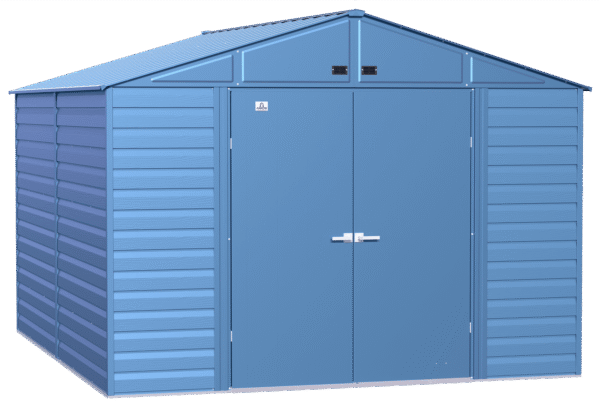 Arrow Select Steel Storage Shed, 6x4, Blue Grey