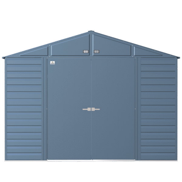 Arrow Select Steel Storage Shed, 10x8, Blue Grey