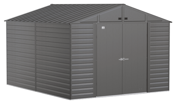 Arrow Select Steel Storage Shed, 10x8, Blue Grey