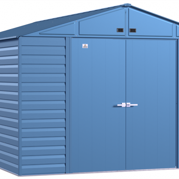 Arrow Select Steel Storage Shed, Peak, Blue Grey