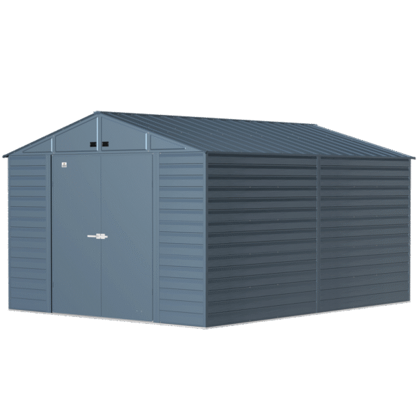 Arrow Select Steel Storage Shed, 10x14, Blue Grey