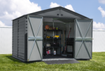 Arrow Select Steel Storage Shed, 10x8, Blue Grey